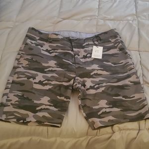 Shorts, grey camouflage